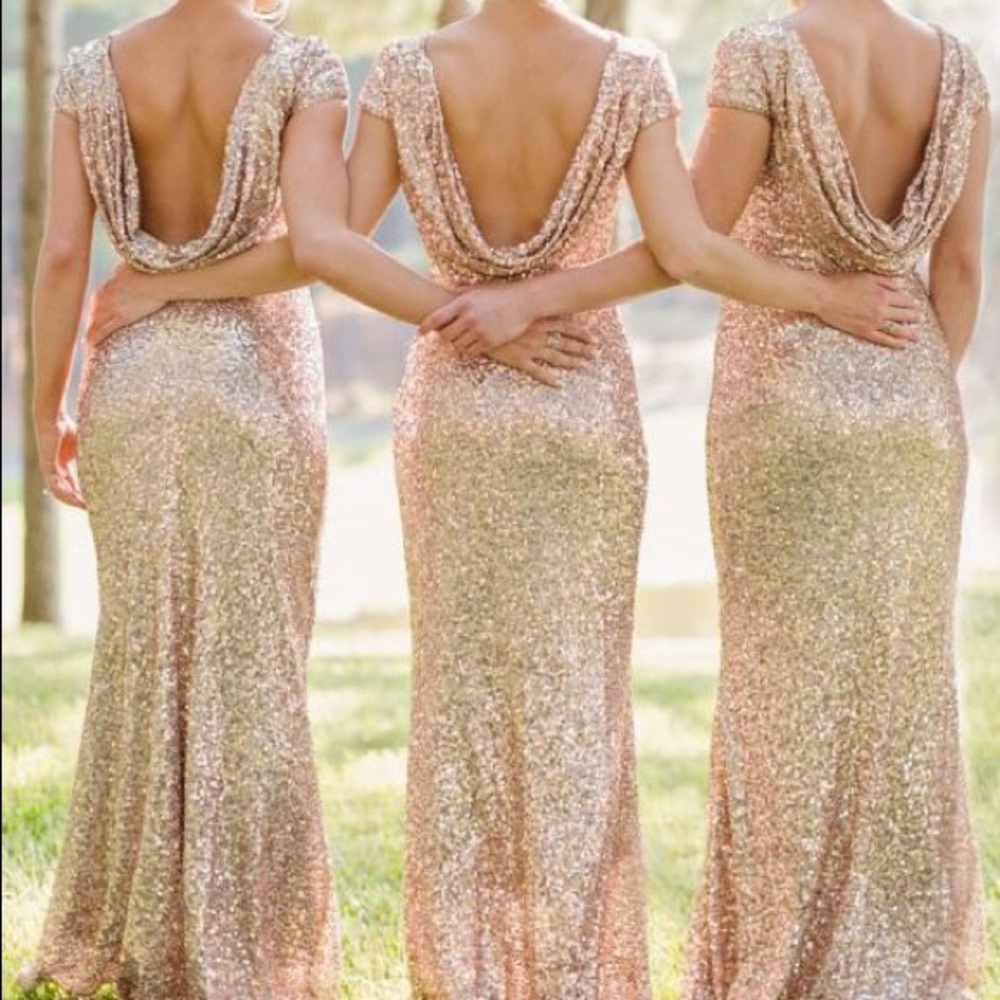 Gold sequin dress